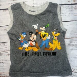Disney Gray Tank Top with Mickey and Friends